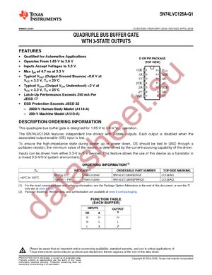 SN74LVC126AQPWRQ1 datasheet  